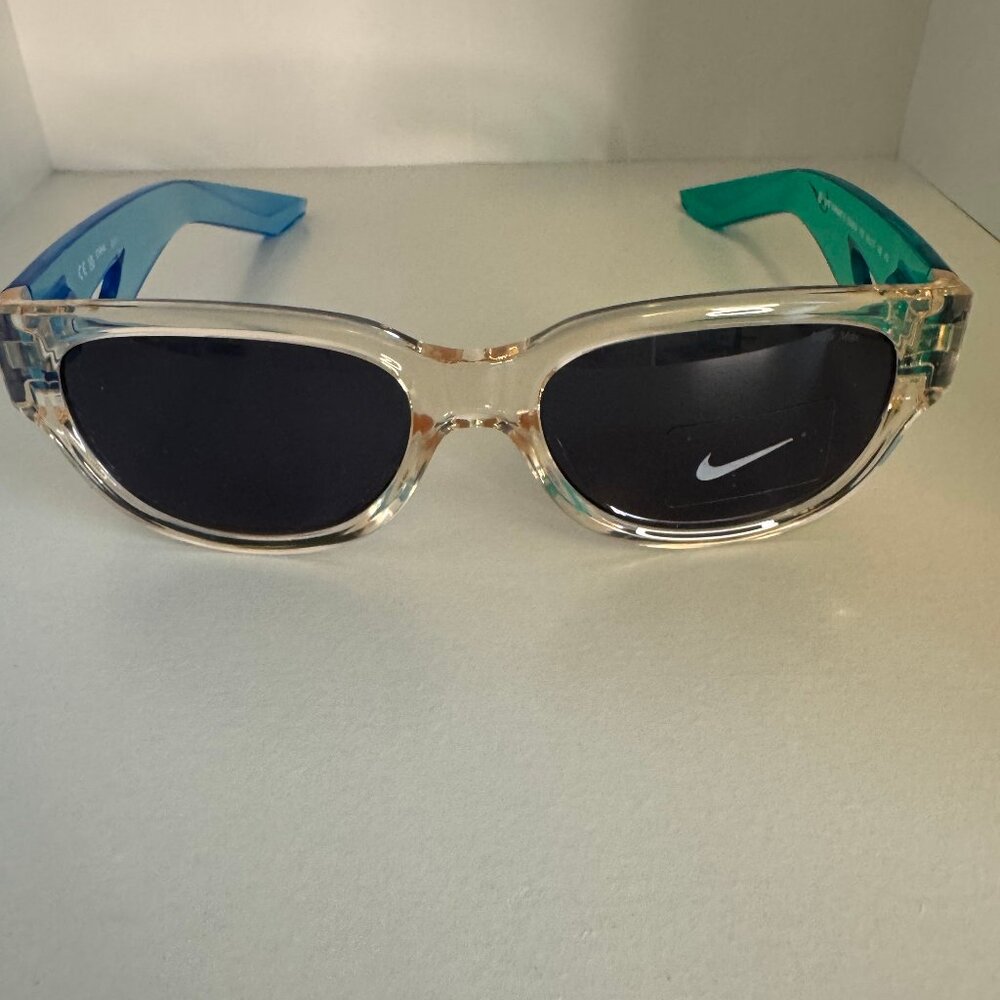 Nike Variant II Sunglasses in Coconut Milk with Navy Lens